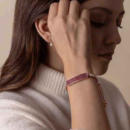 [FR] Bracelet Tetra or rose carmin porté au quotidien