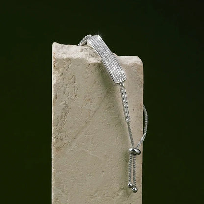 [IT] Barra pavé di cristalli del bracciale Tetra argento