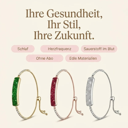 [DE] Das Tetra-Armband in seinen drei Ausführungen: Silber, Roségold und Grüngold